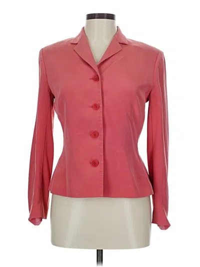 Pre-owned Ann Taylor Silk Blazer Jacket In Pink