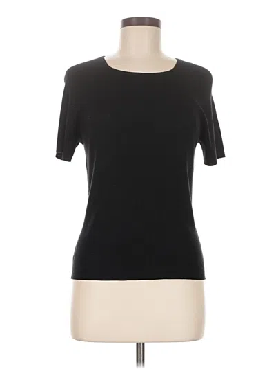 Pre-owned Ann Taylor Silk Cardigan Sweater In Black