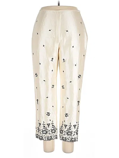 Pre-owned Ann Taylor Silk Pants In Ivory