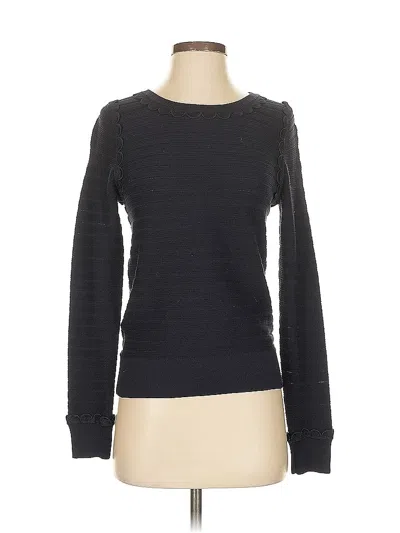 Pre-owned Ann Taylor Silk Pullover Sweater In Black