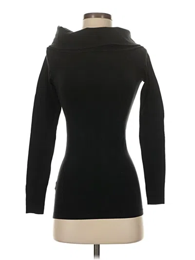 Pre-owned Ann Taylor Silk Pullover Sweater In Black