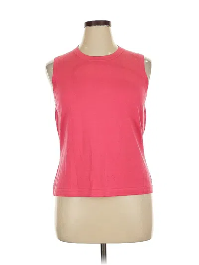 Pre-owned Ann Taylor Silk Pullover Sweater In Pink