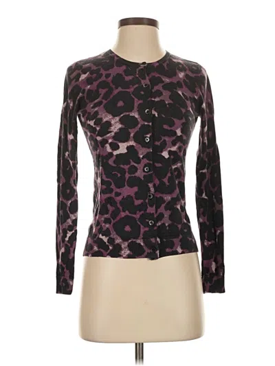 Pre-owned Ann Taylor Silk Pullover Sweater In Purple