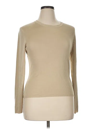Pre-owned Ann Taylor Silk Pullover Sweater In Tan