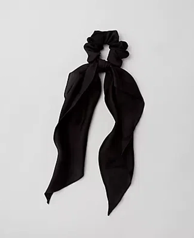 Ann Taylor Silk Scrunchie In Black