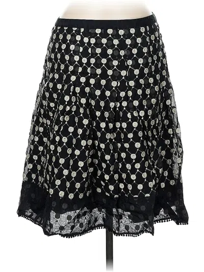 Pre-owned Ann Taylor Silk Skirt In Black