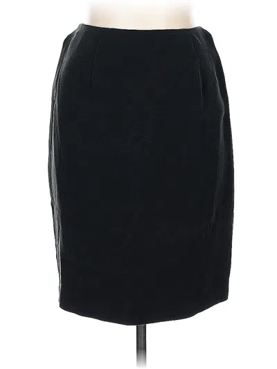 Pre-owned Ann Taylor Silk Skirt In Black