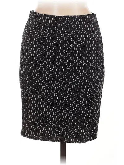 Pre-owned Ann Taylor Silk Skirt In Black
