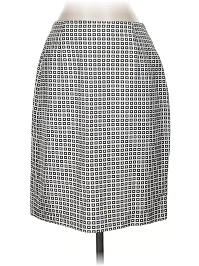 Pre-owned Ann Taylor Silk Skirt In Gray