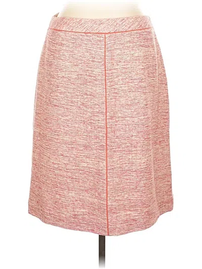 Pre-owned Ann Taylor Silk Skirt In Pink