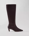 Ann Taylor Skinny Heel Leather Tall Boot In Brown