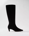 Ann Taylor Skinny Heel Suede Tall Boot In Black