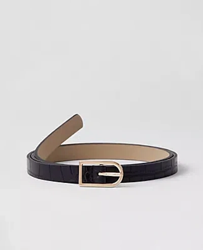 Ann Taylor Skinny Rectangle Buckle Belt