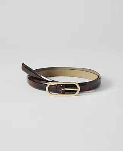 Ann Taylor Skinny Tortoiseshell Print Belt In Brown Multi