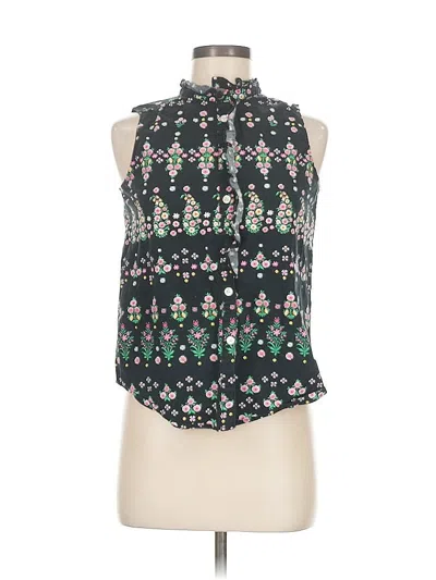 Pre-owned Ann Taylor Sleeveless Blouse In Black