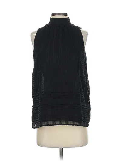 Pre-owned Ann Taylor Sleeveless Blouse In Black