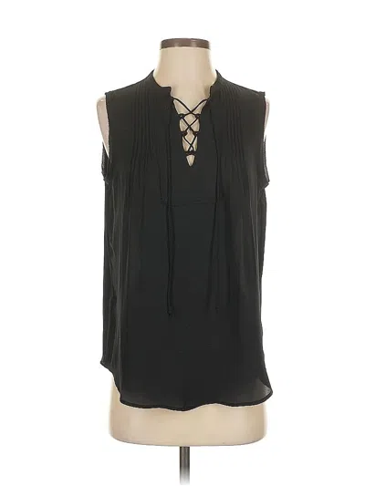 Pre-owned Ann Taylor Sleeveless Blouse In Black