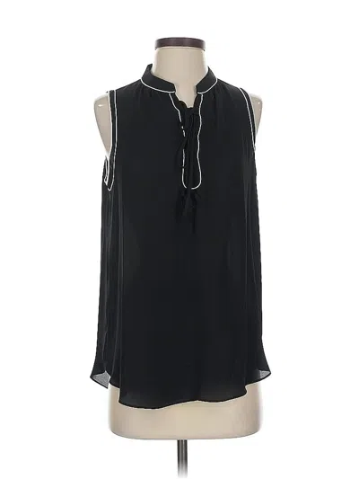 Pre-owned Ann Taylor Sleeveless Blouse In Black