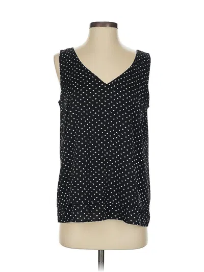 Pre-owned Ann Taylor Sleeveless Blouse In Black
