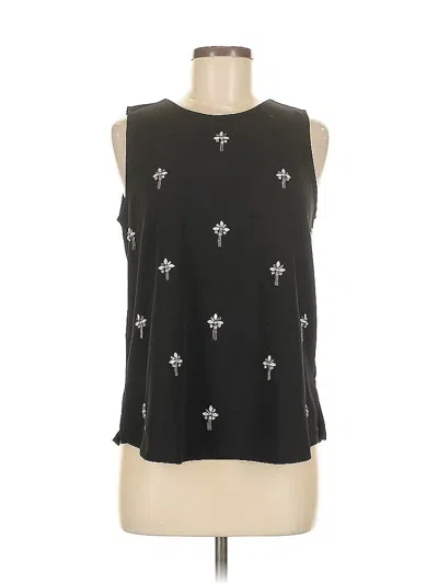 Pre-owned Ann Taylor Sleeveless Blouse In Black