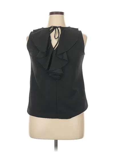 Pre-owned Ann Taylor Sleeveless Blouse In Black
