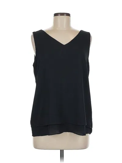 Pre-owned Ann Taylor Sleeveless Blouse In Black