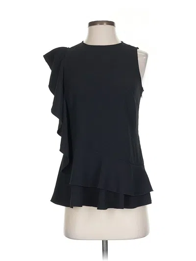 Pre-owned Ann Taylor Sleeveless Blouse In Black