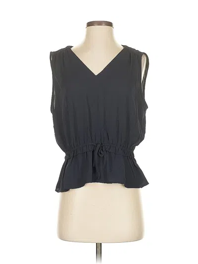 Pre-owned Ann Taylor Sleeveless Blouse In Black