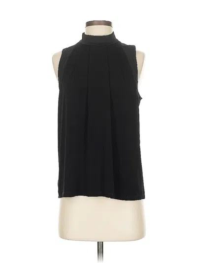 Pre-owned Ann Taylor Sleeveless Blouse In Black