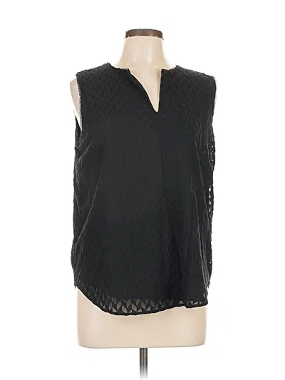 Pre-owned Ann Taylor Sleeveless Blouse In Black