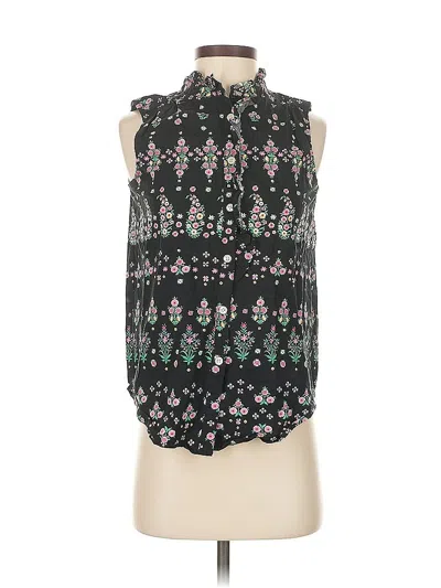 Pre-owned Ann Taylor Sleeveless Blouse In Black