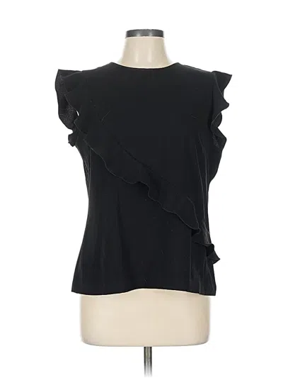 Pre-owned Ann Taylor Sleeveless Blouse In Black