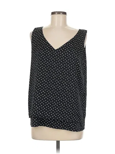Pre-owned Ann Taylor Sleeveless Blouse In Black