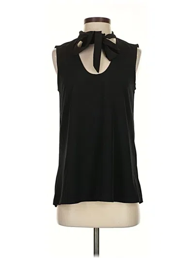 Pre-owned Ann Taylor Sleeveless Blouse In Black