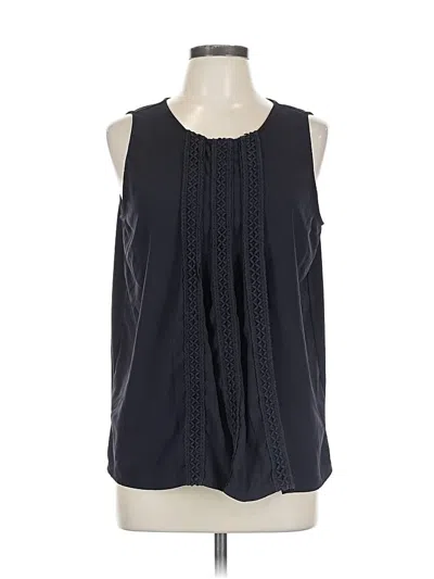 Pre-owned Ann Taylor Sleeveless Blouse In Black