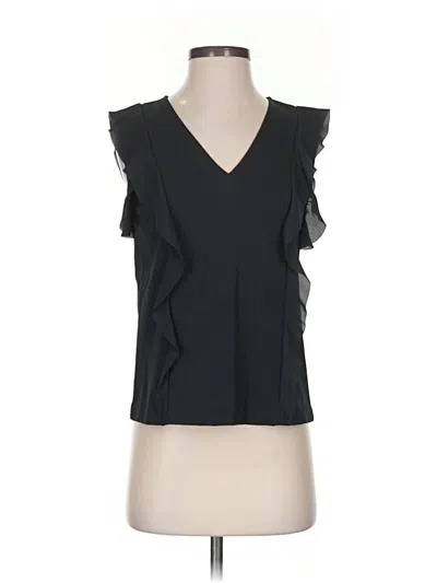 Pre-owned Ann Taylor Sleeveless Blouse In Black