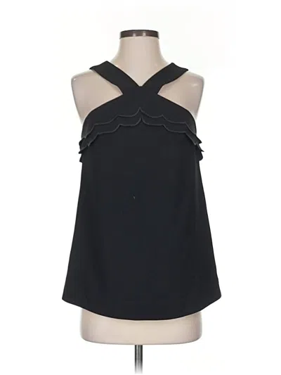Pre-owned Ann Taylor Sleeveless Blouse In Black