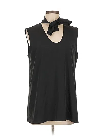 Pre-owned Ann Taylor Sleeveless Blouse In Black