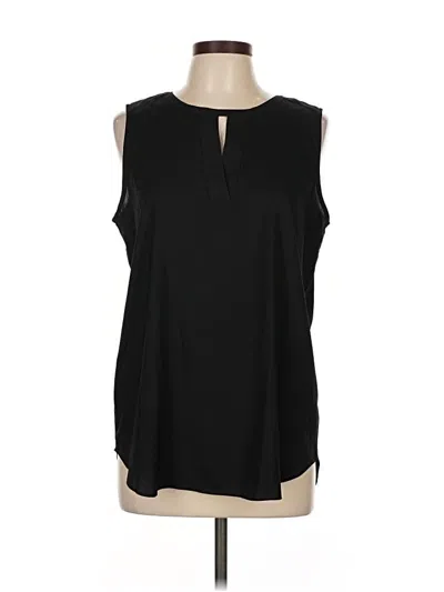 Pre-owned Ann Taylor Sleeveless Blouse In Black