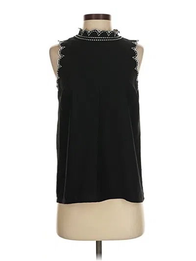 Pre-owned Ann Taylor Sleeveless Blouse In Black