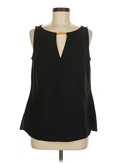 Pre-owned Ann Taylor Sleeveless Blouse In Black