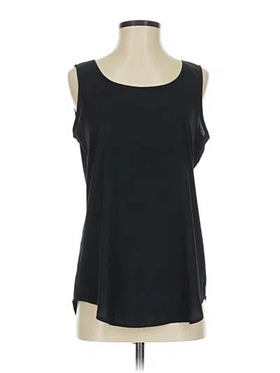 Pre-owned Ann Taylor Sleeveless Blouse In Black