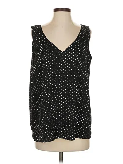 Pre-owned Ann Taylor Sleeveless Blouse In Black