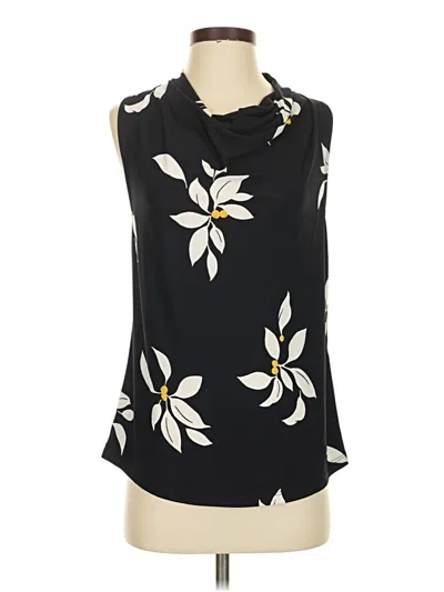 Pre-owned Ann Taylor Sleeveless Blouse In Black