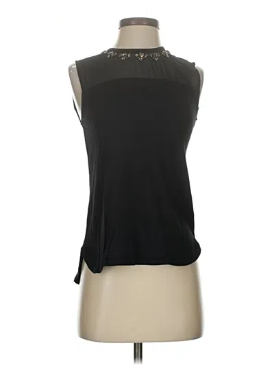 Pre-owned Ann Taylor Sleeveless Blouse In Black