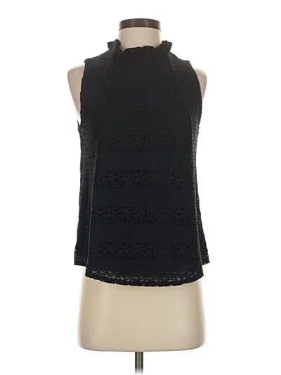 Pre-owned Ann Taylor Sleeveless Blouse In Black