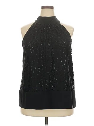 Pre-owned Ann Taylor Sleeveless Blouse In Black