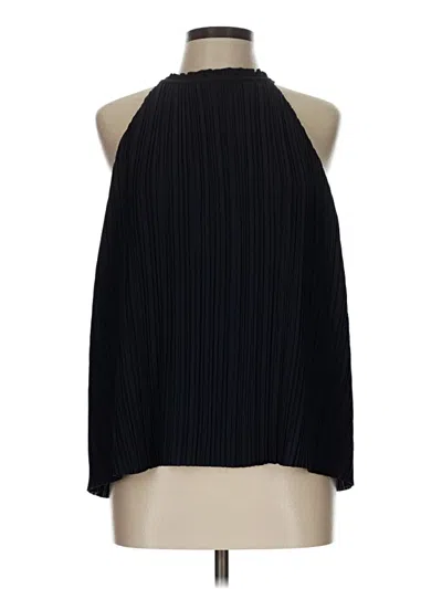 Pre-owned Ann Taylor Sleeveless Blouse In Black