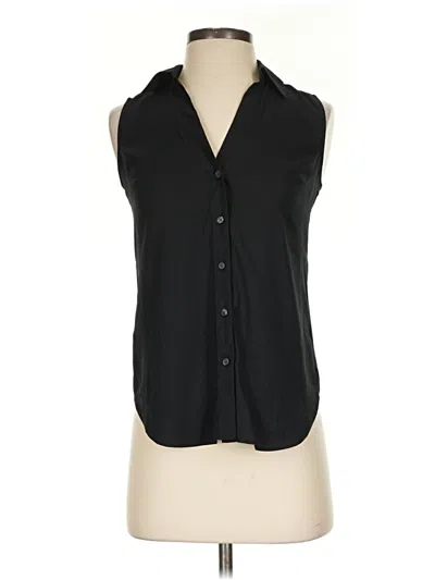 Ann Taylor Sleeveless Blouse In Black