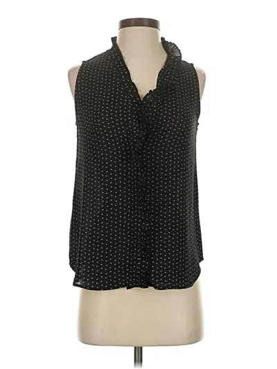Pre-owned Ann Taylor Sleeveless Blouse In Black